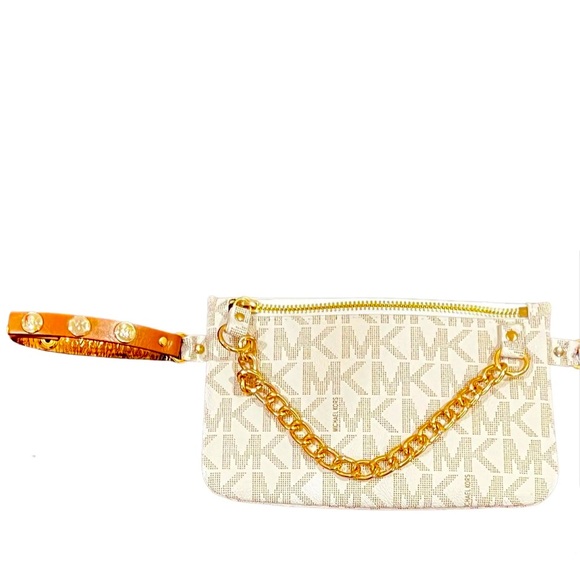 MICHAEL KORS MK Signature Fanny Pack Belt Bag Snaps
Chain 554131C NWT - Picture 3 of 10